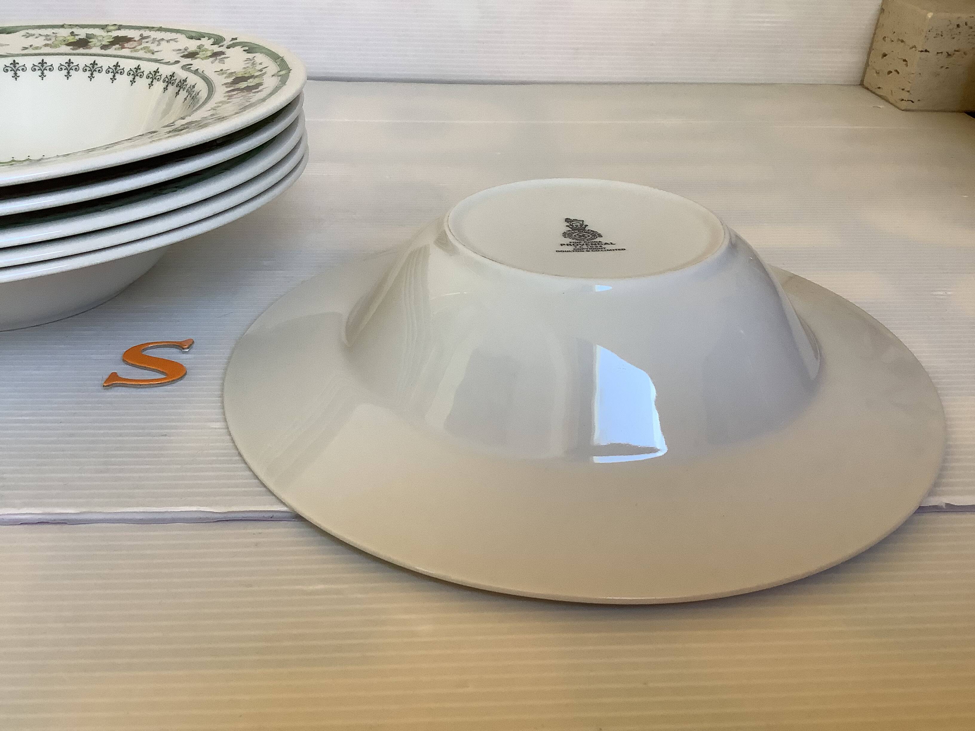Six Royal Doulton Provençal soup plates