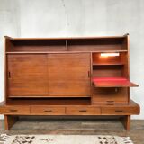 Maurice Pré high sideboard for Lieuvin in teak 1960