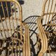 Pair of bamboo and rattan armchairs