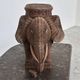 Large vintage wicker elephant plant stand / side table – sculptural bohemian statement