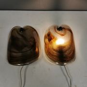 Glass wall lamps, by Per Lutken for Holmegaard Denmark in the late 70s