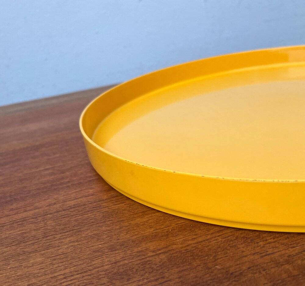 Yellow Melamine Plateau, Space Era, Mid-Century Swedish, 1960s