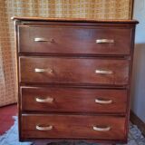 Art deco chest of drawers feet whiskers patinated