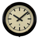 Large Industrial Brown Bakelite East German Wall Clock from GW, 1960s