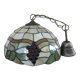 Art deco pendant lamp in glass paste 70s