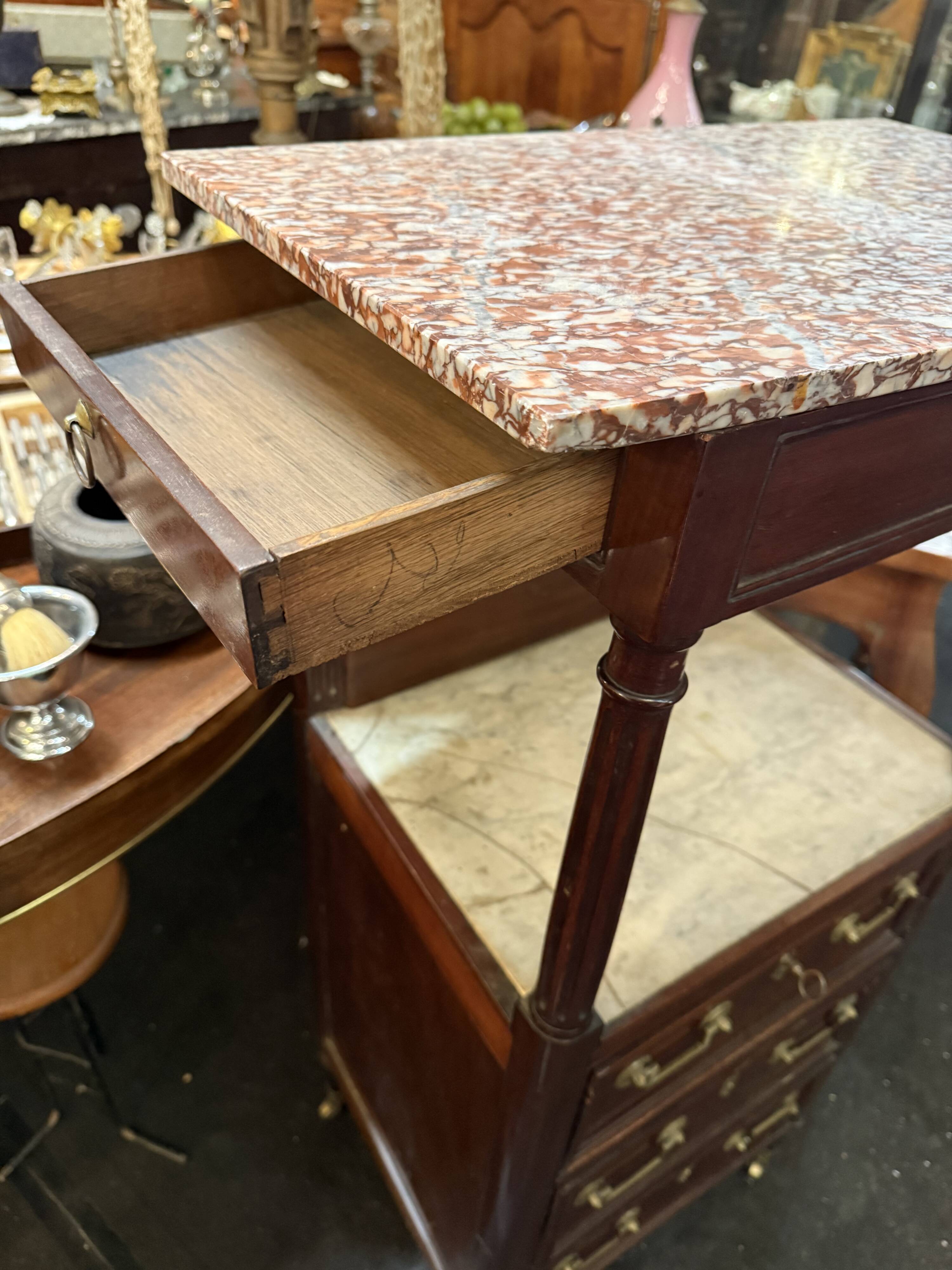 Mahogany barber's dresser