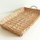 French Provence Large Wicker Basket Tray, Handwoven in France, Late 20th-C