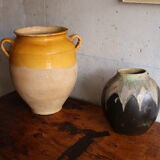 Flamed stoneware vase signed