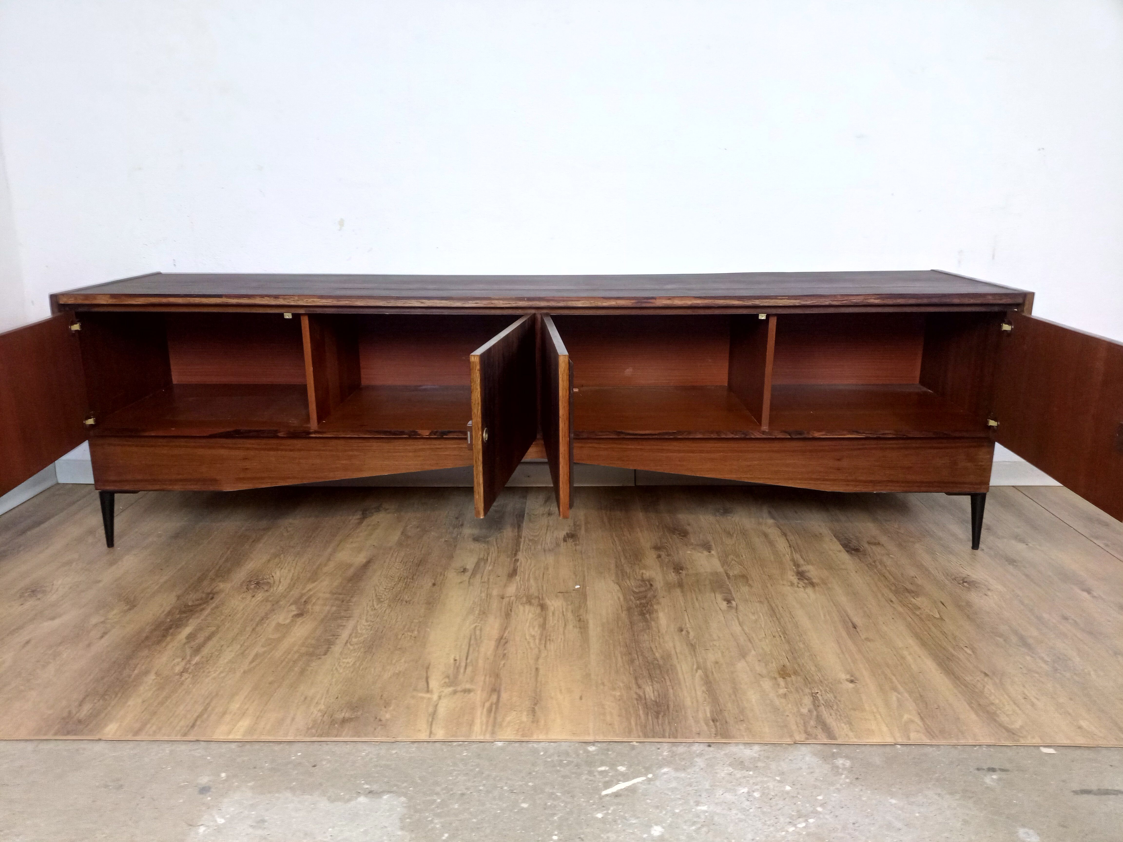 Scandinavian teak and rosewood sideboard