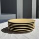Set of 6 genuine natural stoneware dessert plates D20.5