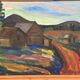 Original Swedish Oil on Panel – “Mountain Landscape” by Kersti Flyckt