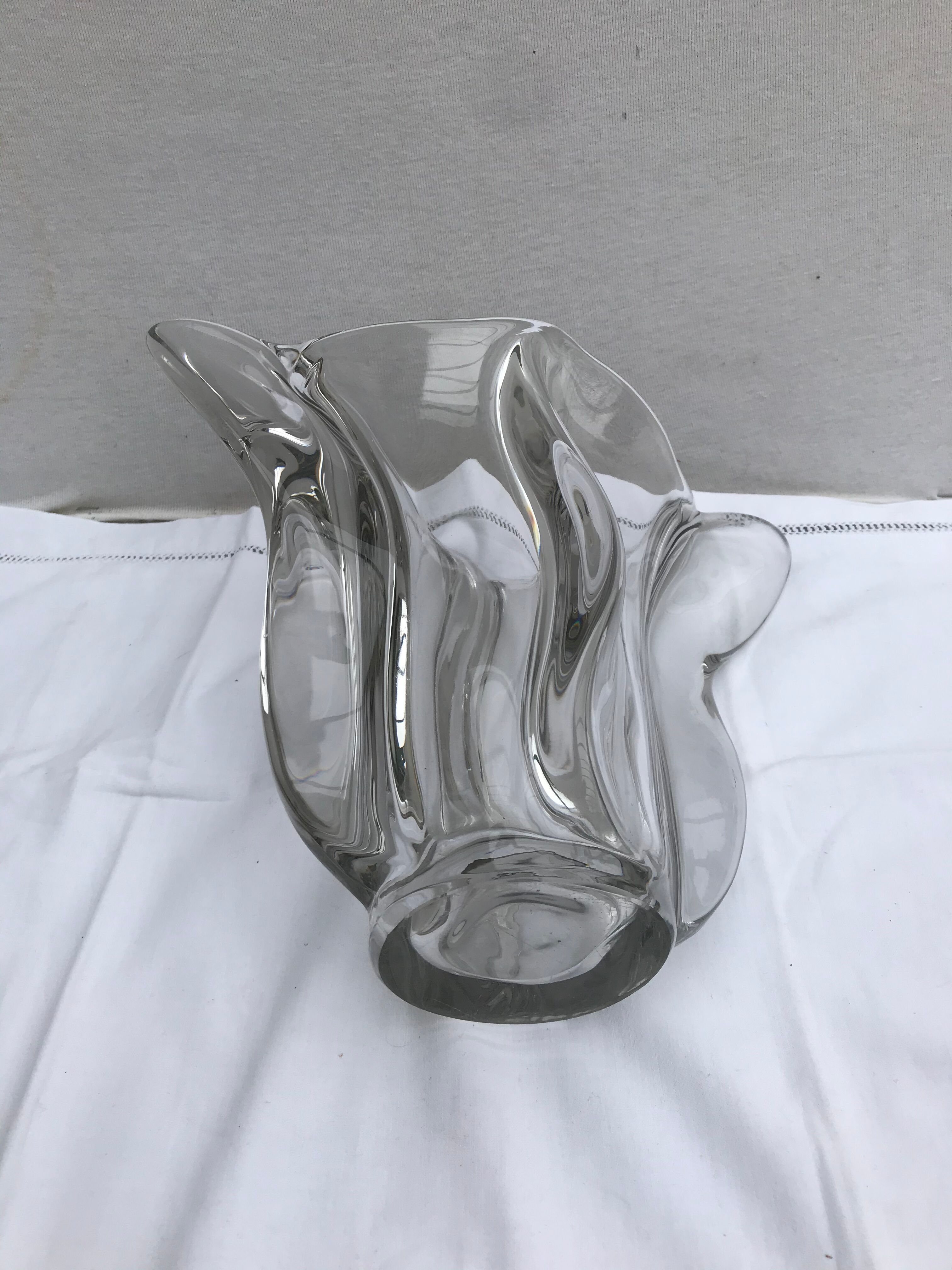 Ancient vase shape cut glass mold transparent design vintage