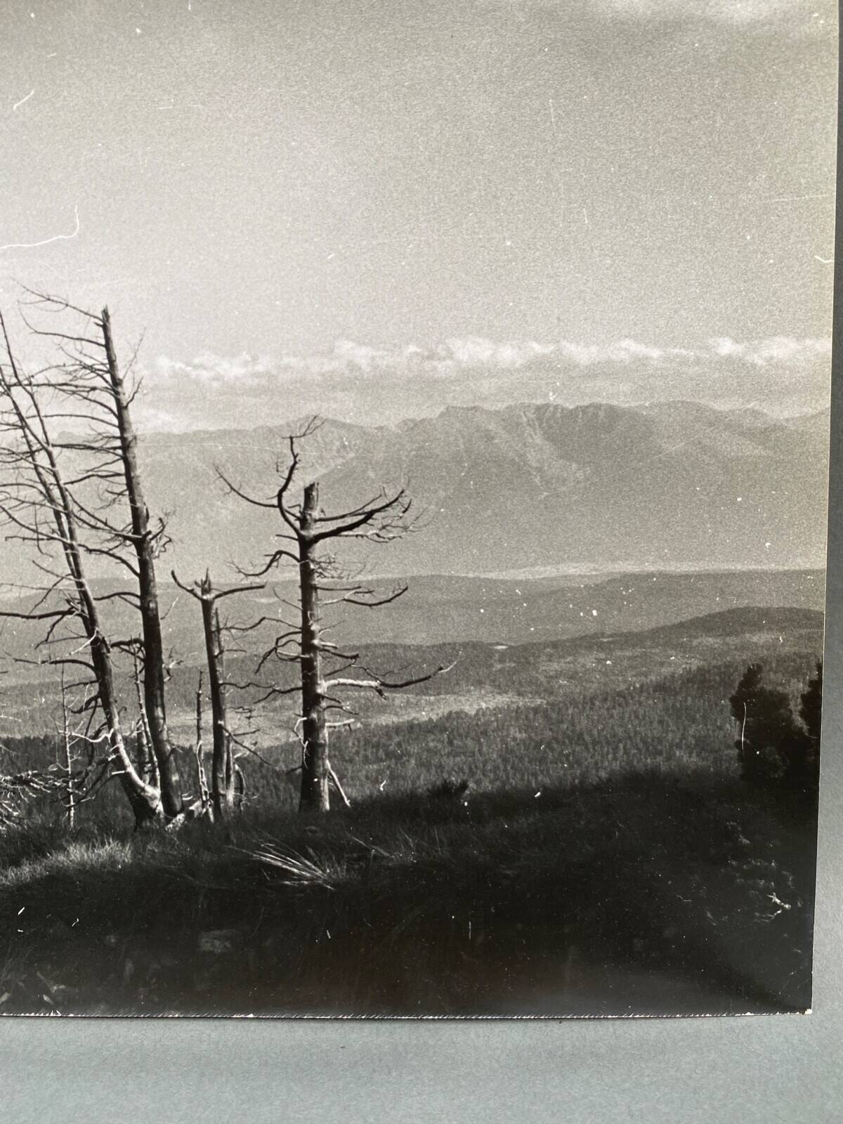 Silver gelatin photograph by Bernard Darot, mountain landscape, 20th century