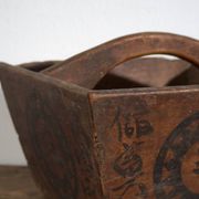 Panier chinois ancien en bois peint – Chine, vers 1900