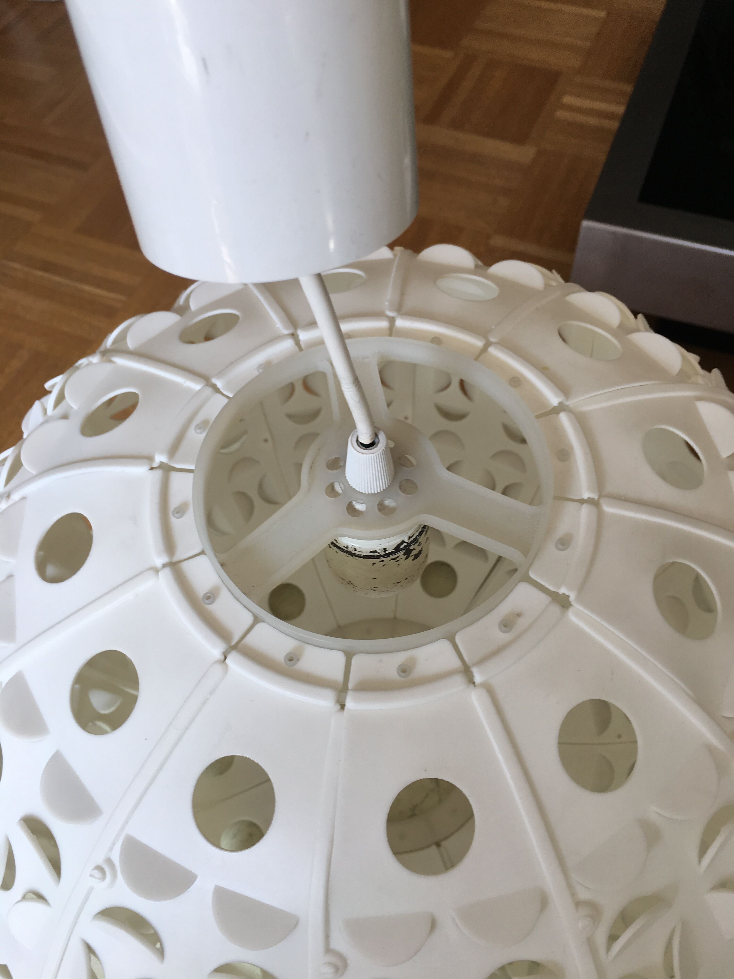 Ball space age hanging lamp 1970