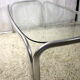 Coffee table - metal and glass - circa 70