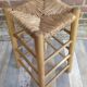Wooden and straw stool