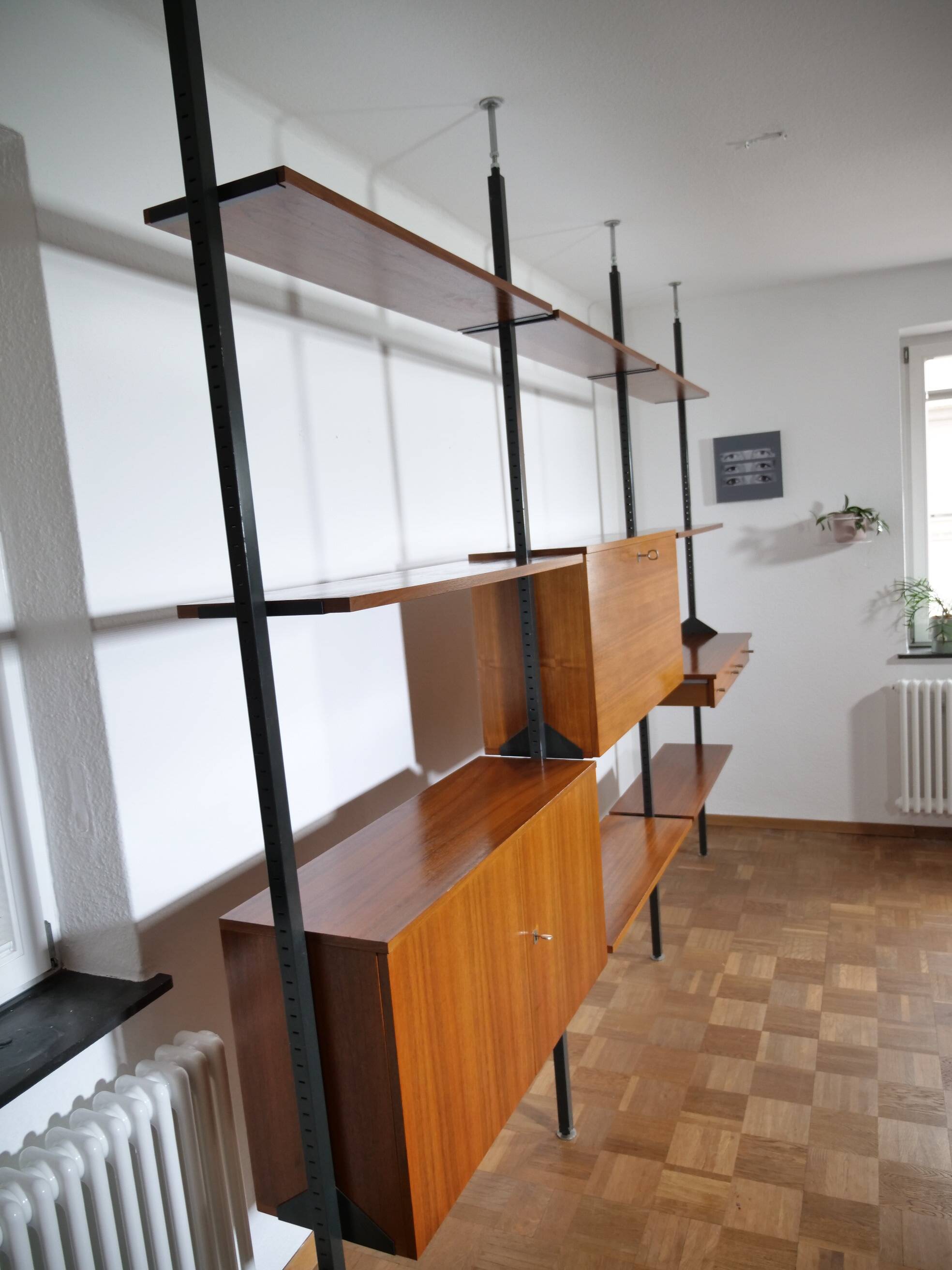 Mid-Century Teak Modular Wall Unit and Room Divider from Italy, 1960s