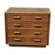 Commode vintage 4 tiroirs en rotin et bambou