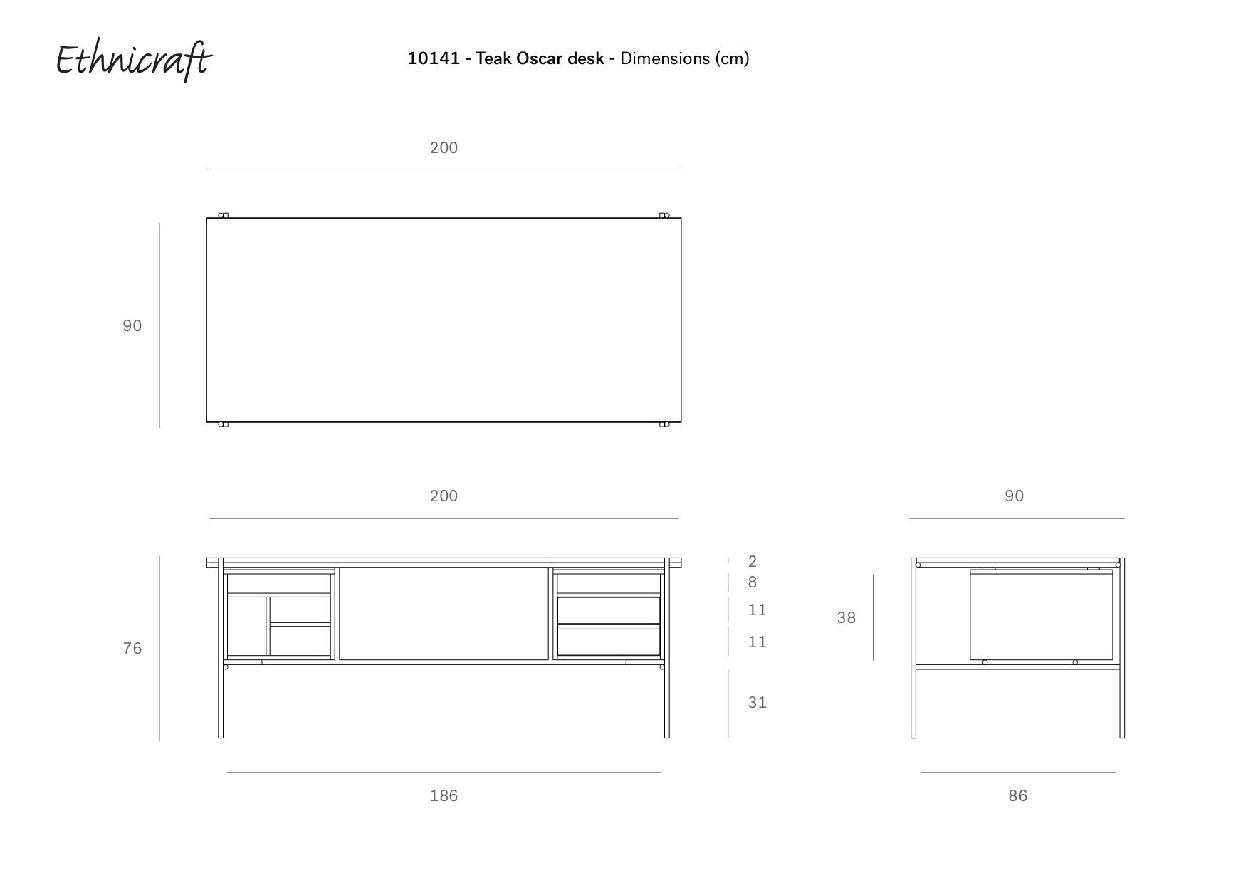 Oscar ethnicraft desk