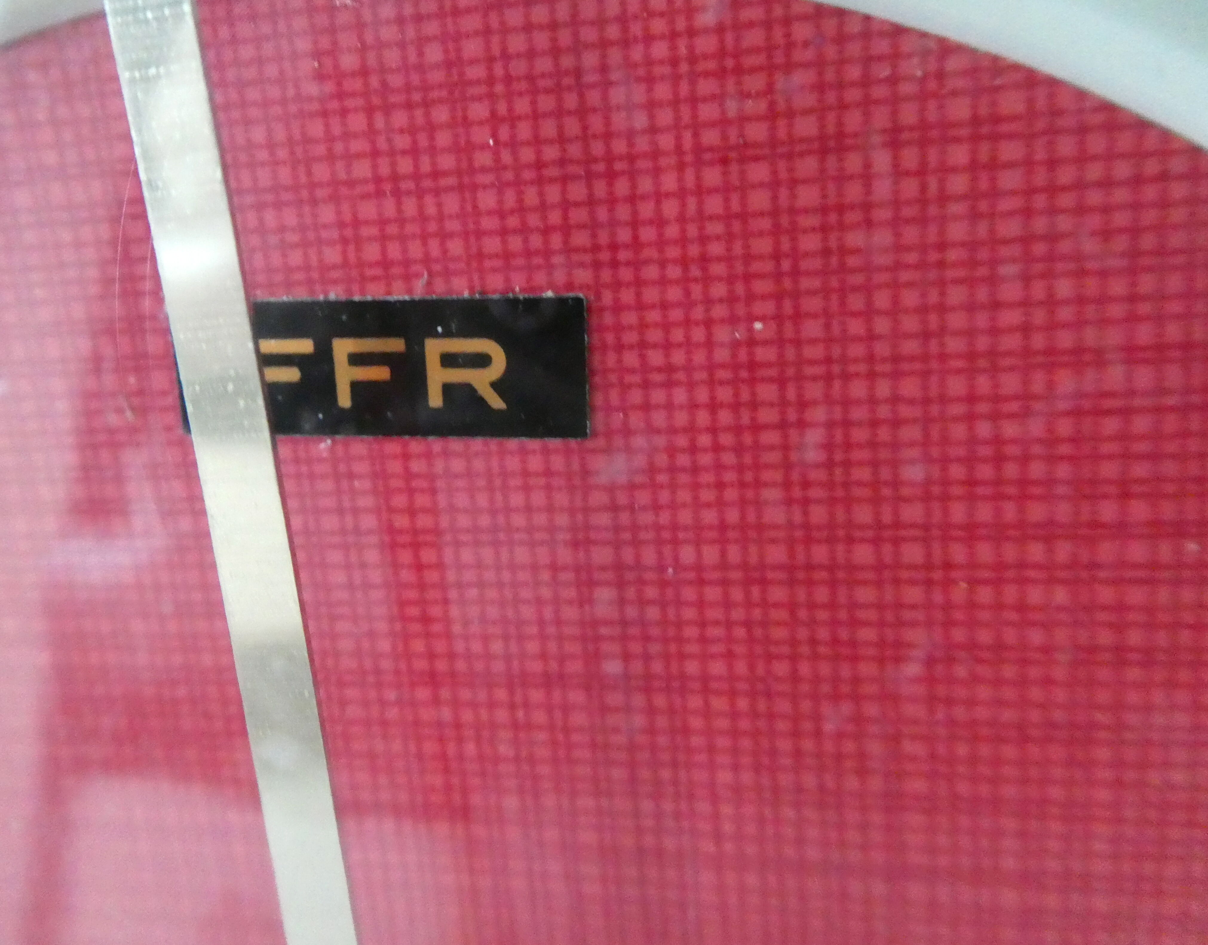 Pendulum wall clock FFR in formica red of the 1960s