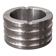 Vintage ashtray in solid aluminium | Ribbed industrial design | Retro Bauhaus style