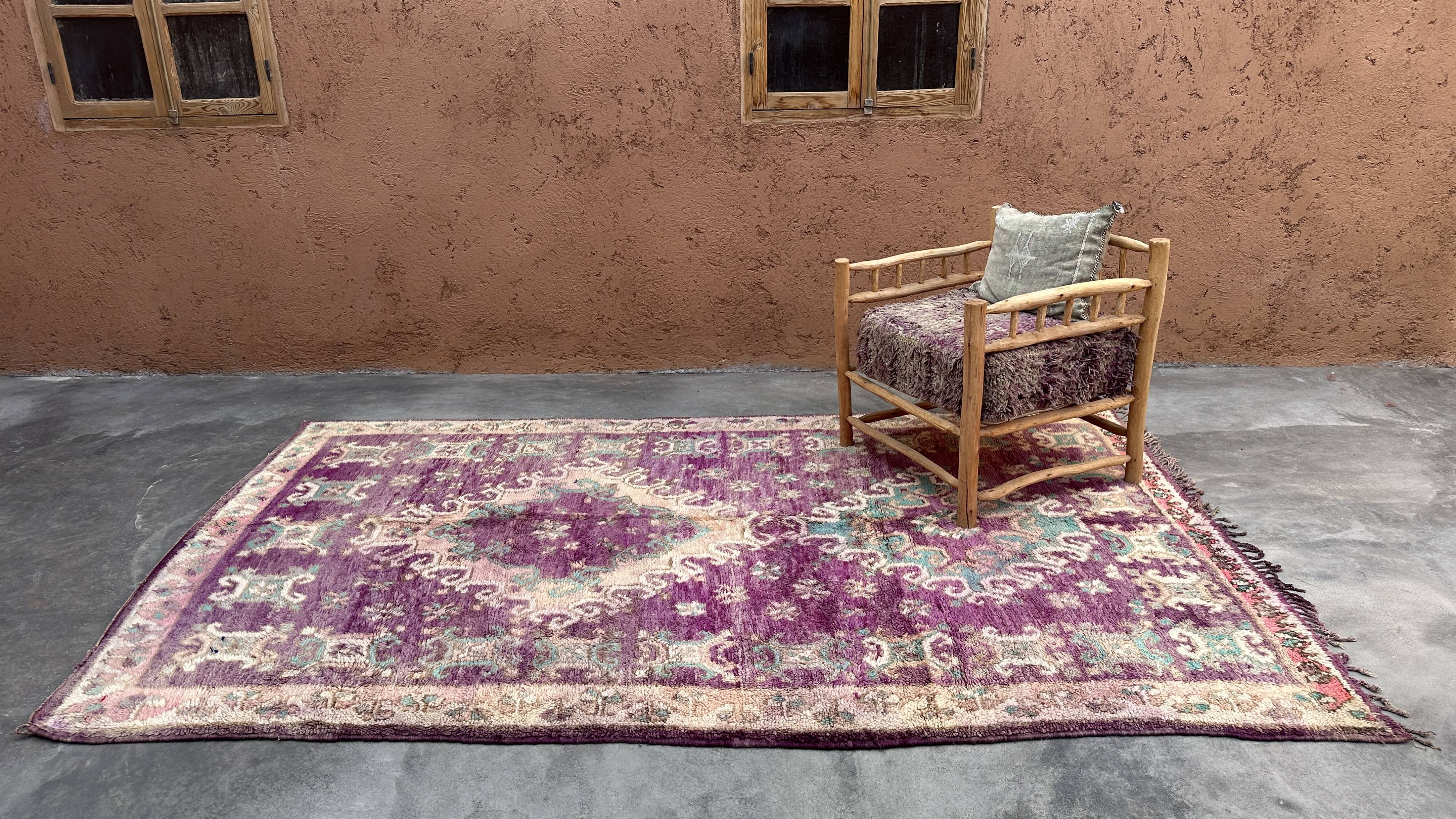 Boujad purple Moroccan rug - 189 x 311 cm