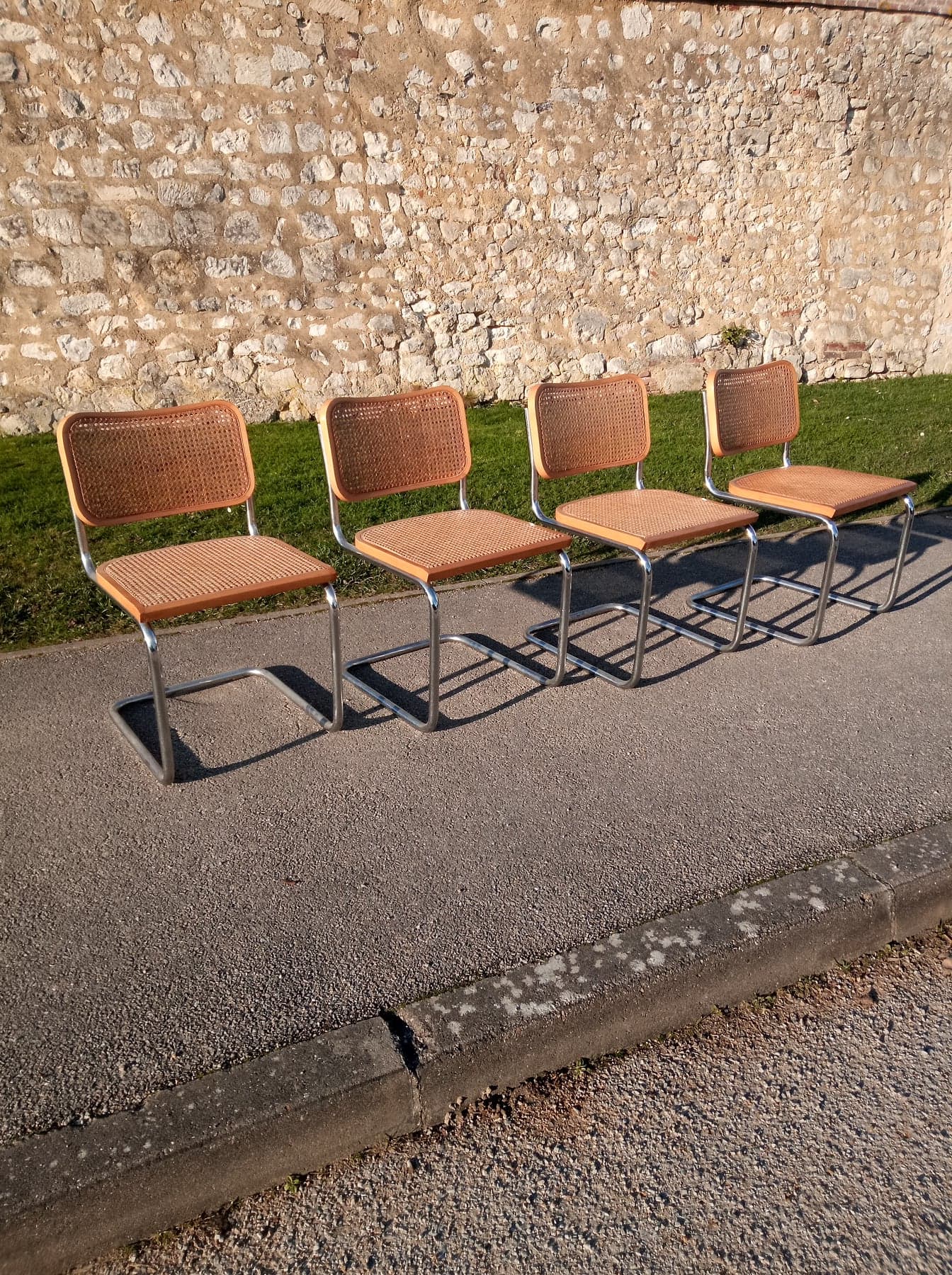 4 chairs b32 cesca by Marcel Breuer