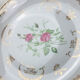 Lot of 4 flat plates Limoges FD Chauvigny golden white rose pattern