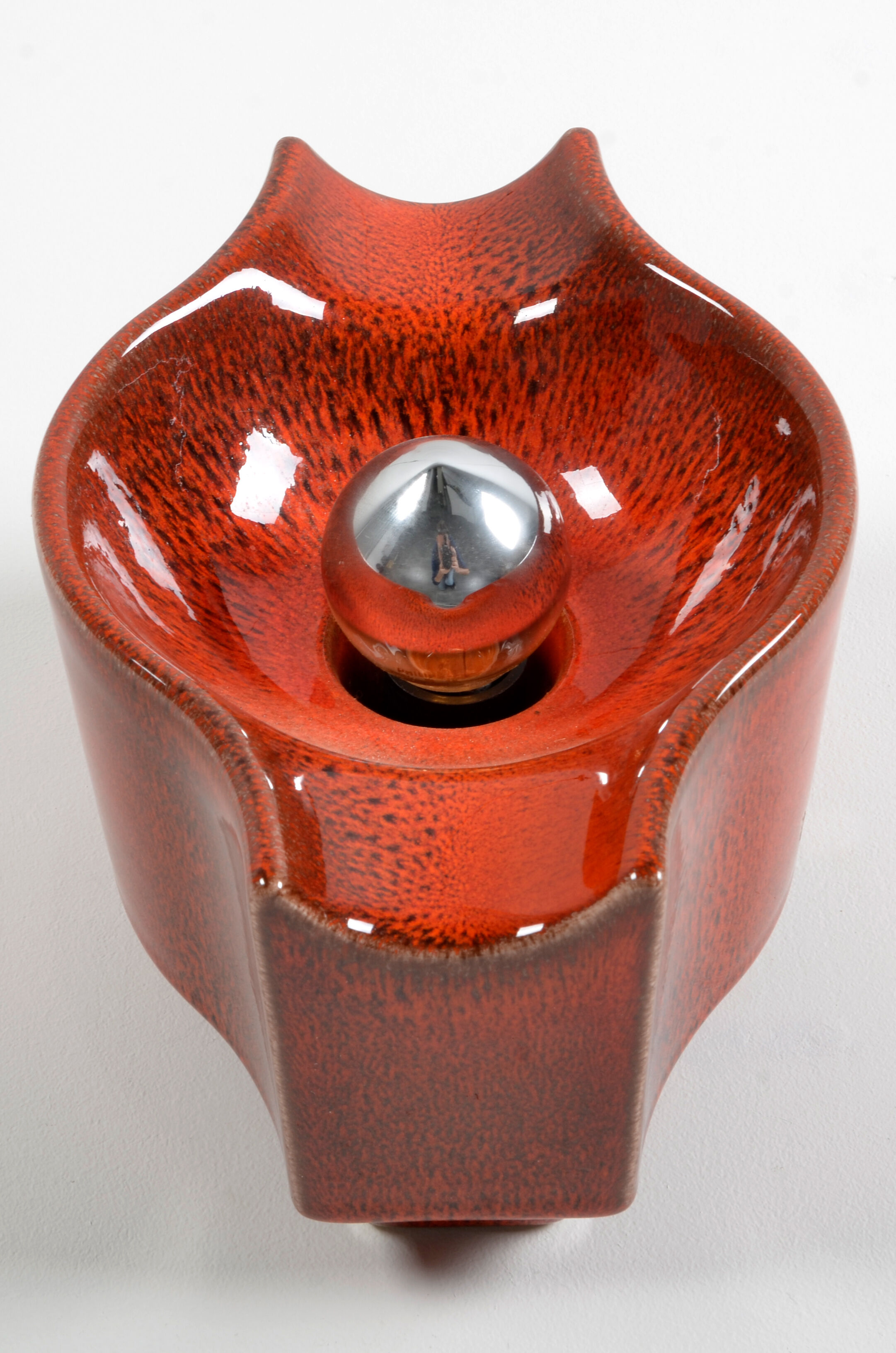 Space age ceramic fat lava wall lamp by Cari Zalloni for Leola, 1970s