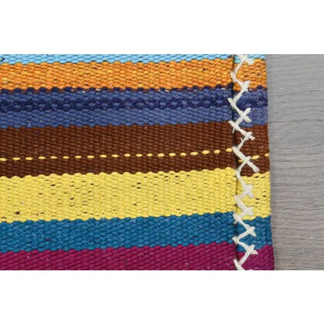 1970s Vintage Turkish Oushak Handmade Wool Cotton Blue Area Rug 157x259