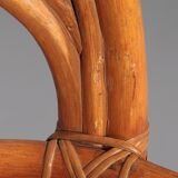 Bamboo Bar Stools with Swivel Seat - 70s Danish Design