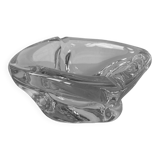 Imposing vintage ashtray in colorless crystal from the Daum house in Nancy