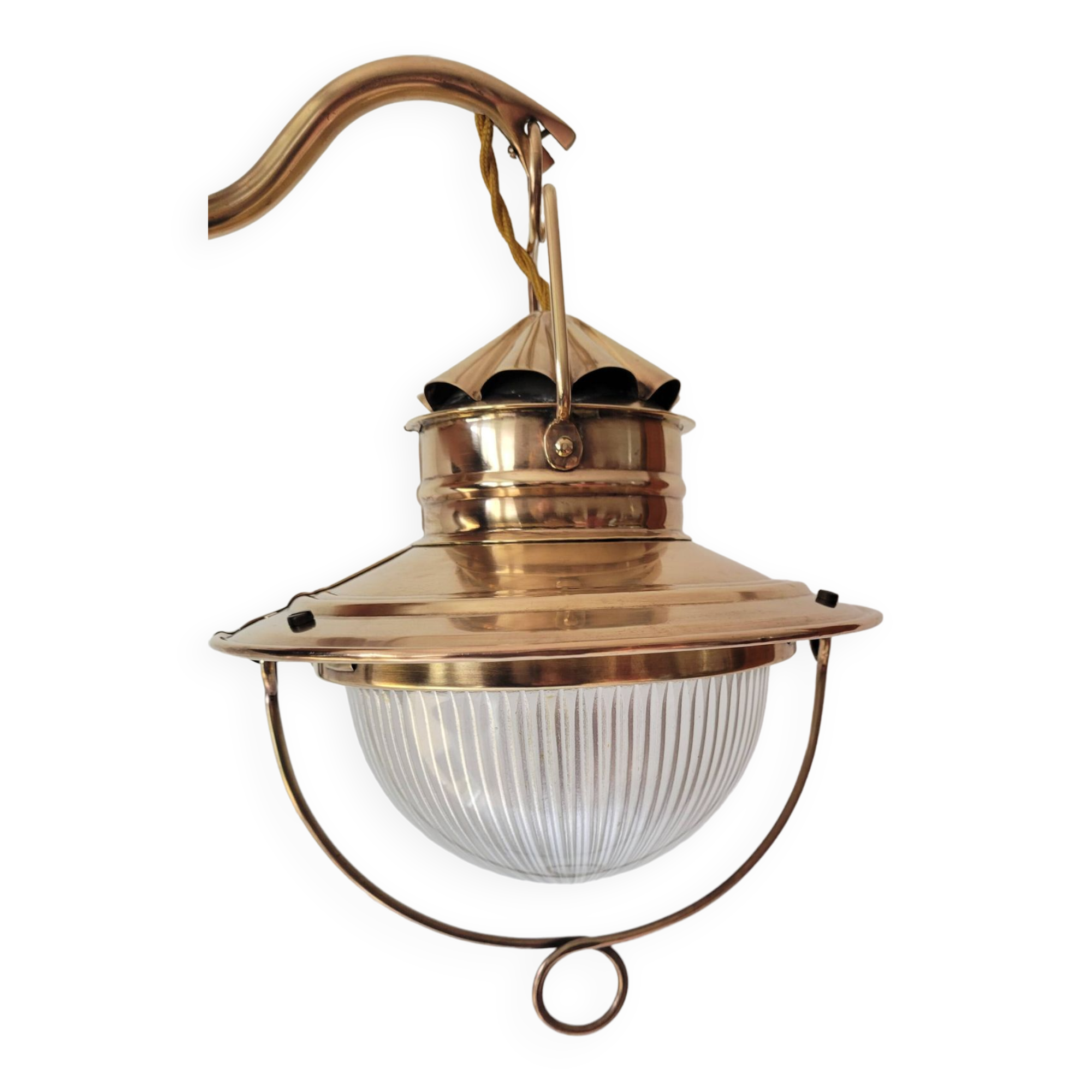 Holophane marine wall light in brass