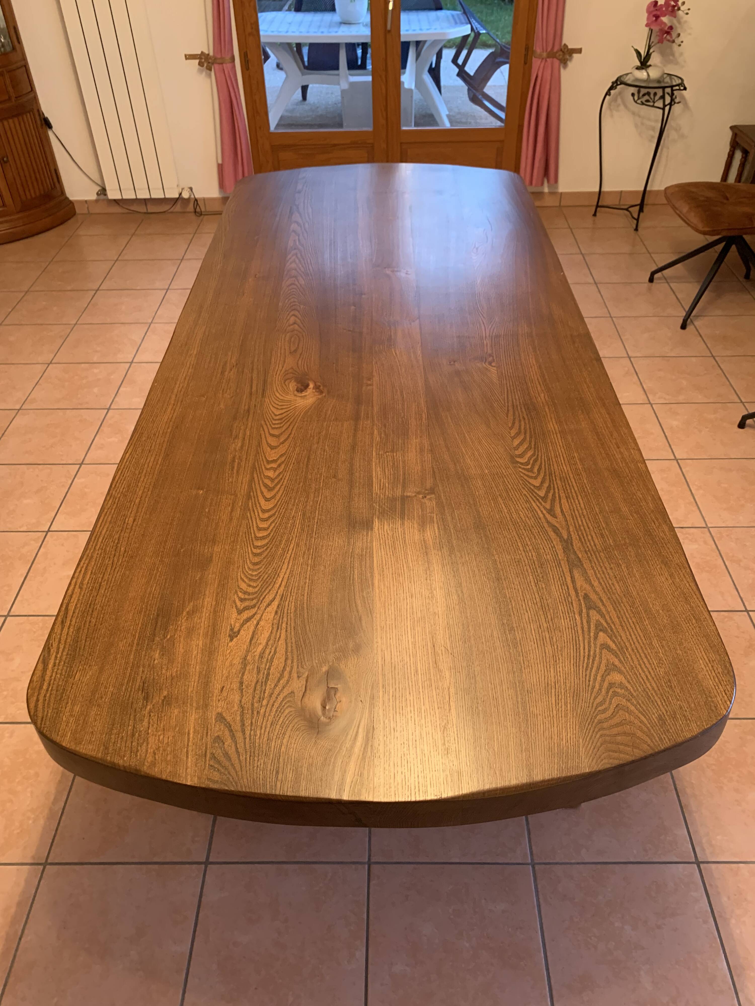Solid elm table