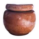 Enamelled pottery box