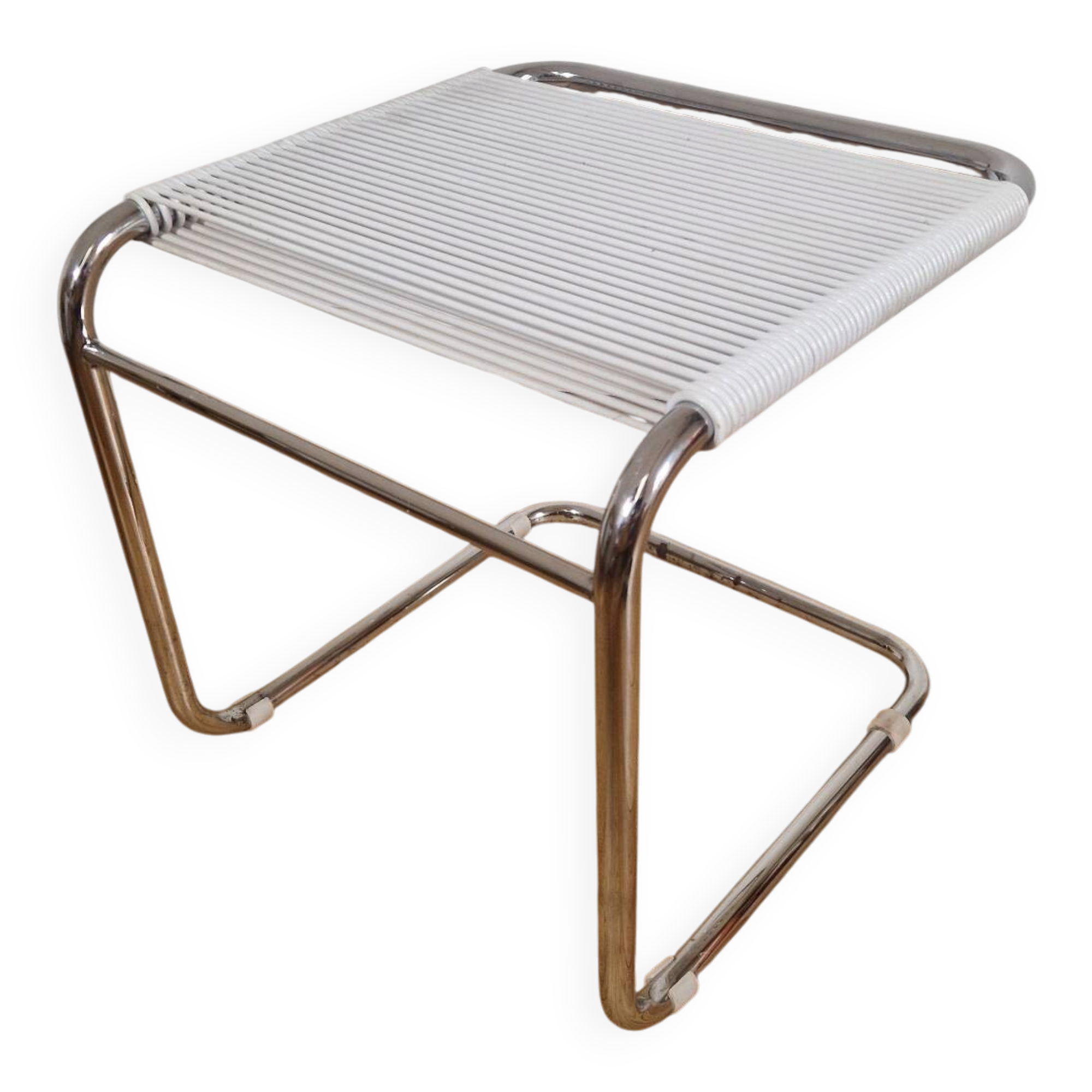 Tabouret Knoll par Andre Dupre Acier Tubulaire