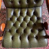 Vintage leather chesterfield armchair