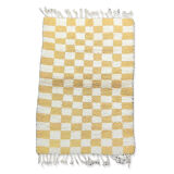 Berber carpet yellow tiles 100x145 cm
