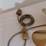 Lot de 2 lampes Hollywood Regency, années 1960/70, en laiton