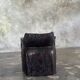 Stool, tabouret or low Japanese-style armchair in brutalist monoxyle radica.