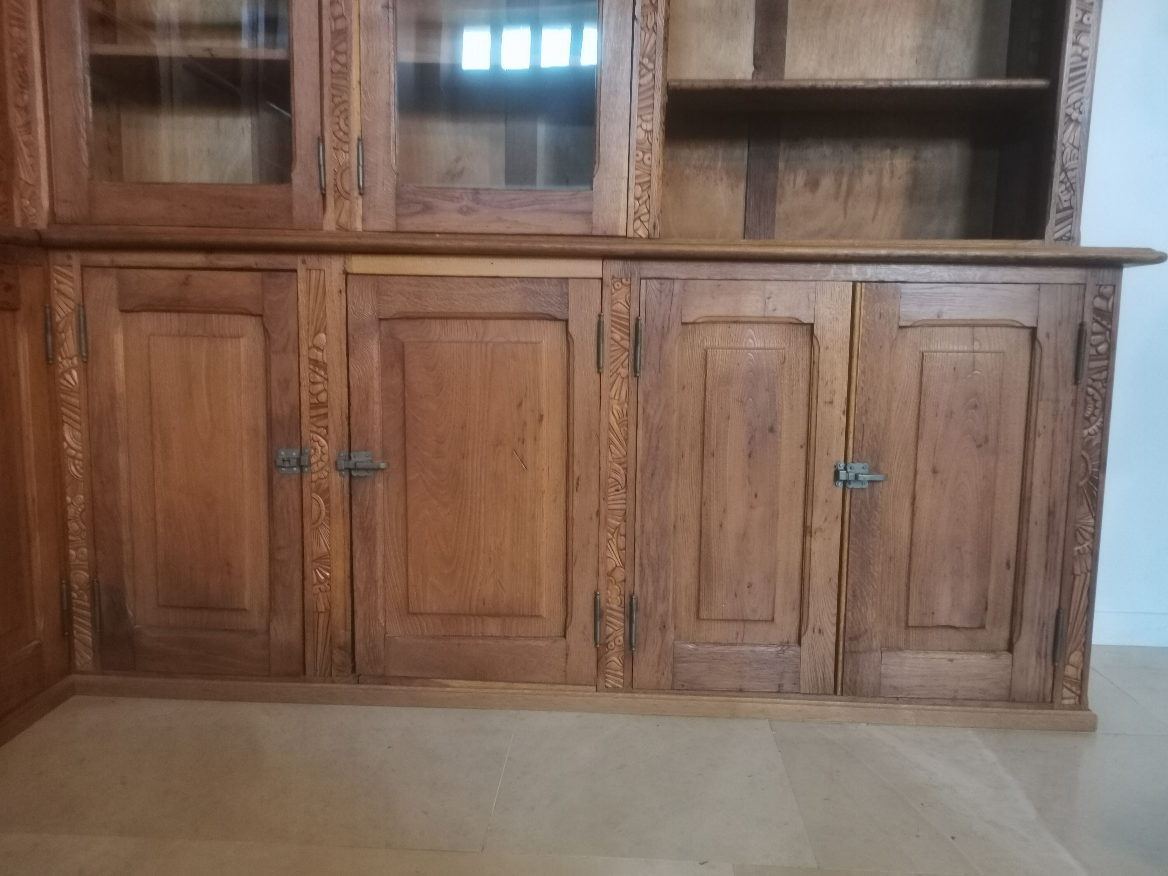 Old pharmacy furniture at an angle