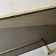 Console table in real brass and smoked glass, Italy 1970