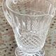 Carafe in transparent glass and crystal, chiseled, old pineapple pattern