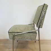 Chromed Bauhaus dining chair from Hungary, 1960s