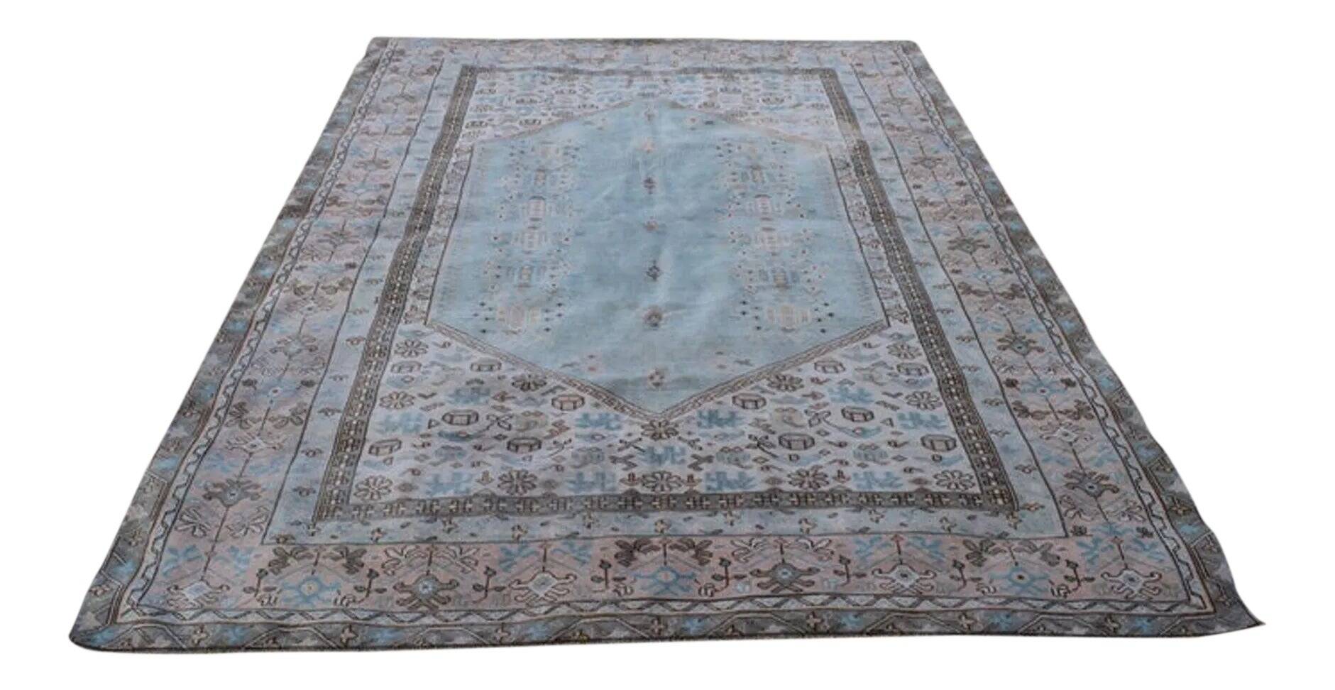 Vintage Turkish Oushak rug 186x264 cm