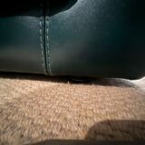 2 Texas green leather sofas