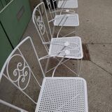 Garden set in wrought iron  60s 70s