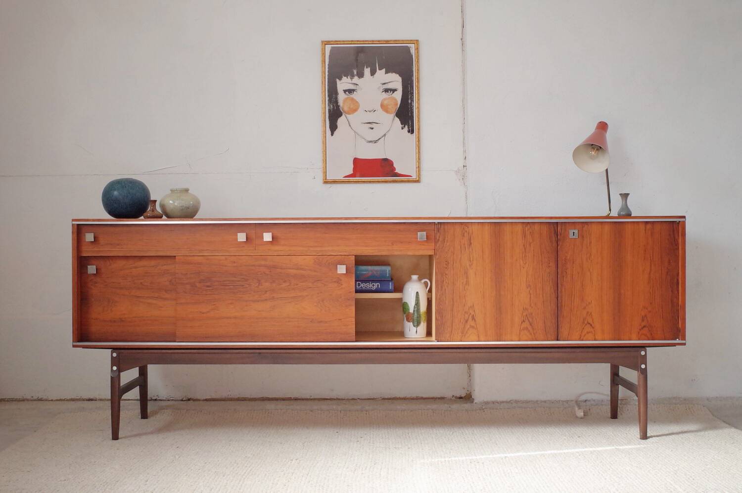 Large Vintage rosewood sideboard, 1960s