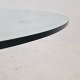K1000 Glass & Carrara Marble Coffee Table Team Form AG, Ronald Schmitt, 1975